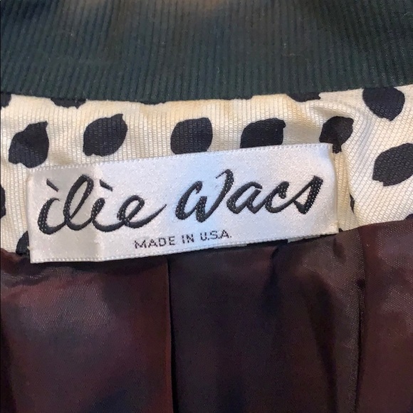 Polka Dot Ilie Wacs Blazer - Size 4 - Vintage - Picture 3 of 4